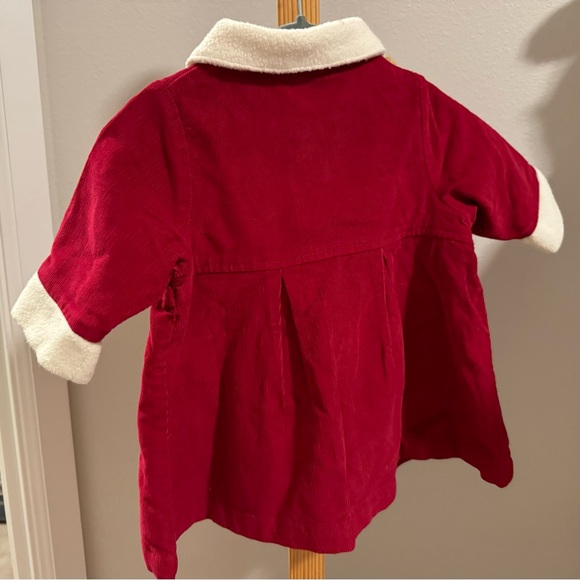 NWT Hanna Anderson Red Corduroy Snowflake Coat with Tights, Size 60 (3-6 Months) - Picture 3 of 4